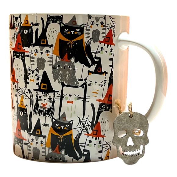 Prima Design Halloween WITCH CAT BREEDS Ceramic Mug - NEW - Picture 1 of 5
